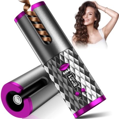 Automatic Curling Iron, Cordless Auto Hair Curler